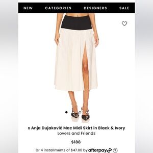Lovers and Friends x Anja Dujakovic Mac midi skirt